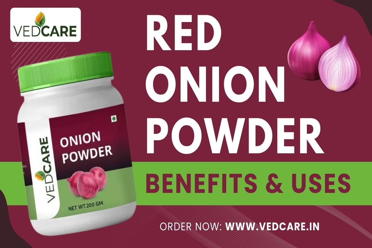 vedcare red onion powder- benefits, price & uses