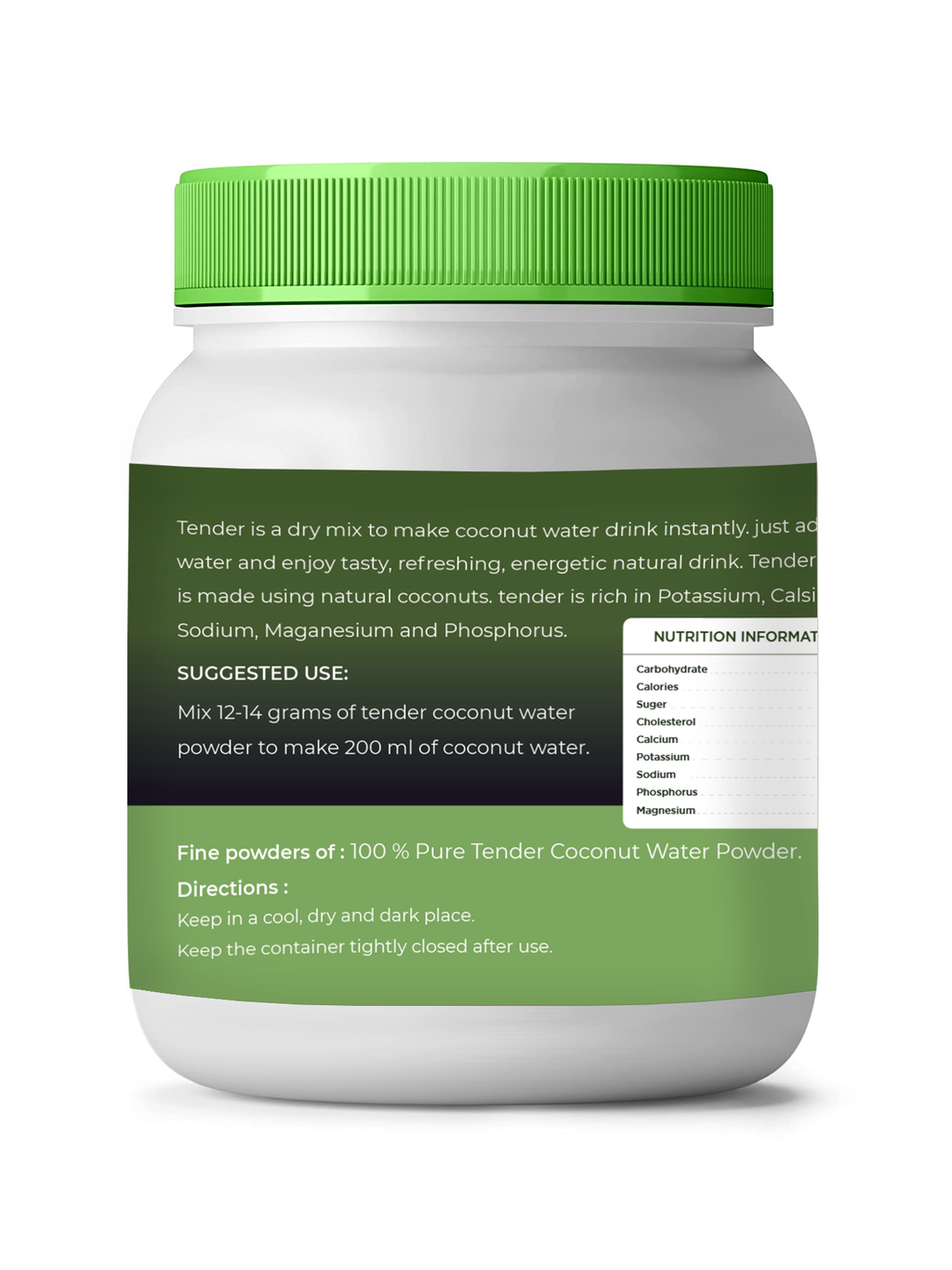 Container of Anchor powder with green lid and label on a white background