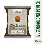 Vedcare Mustard Oil Cake Powder packaging on a white background