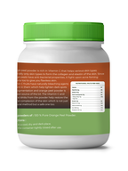 White container with green lid and label on a white background