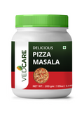Jar of Vedcare Pizza Masala on a white background