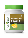 Jar of Vedicare Lemon Peel Powder on a white background