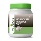 Jar of Vedcare Moroccan Rhassoul Clay on a white background