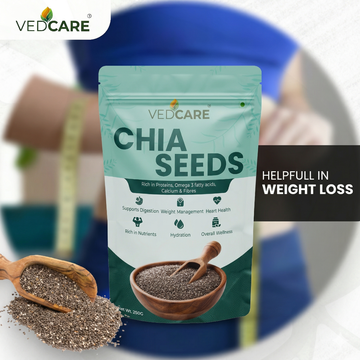 Vedcare Raw Chia Seeds