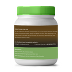 Jar of calamine powder with green lid and label on a white background