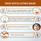 Instructions for making a skin exfoliating mask with ingredients and steps.