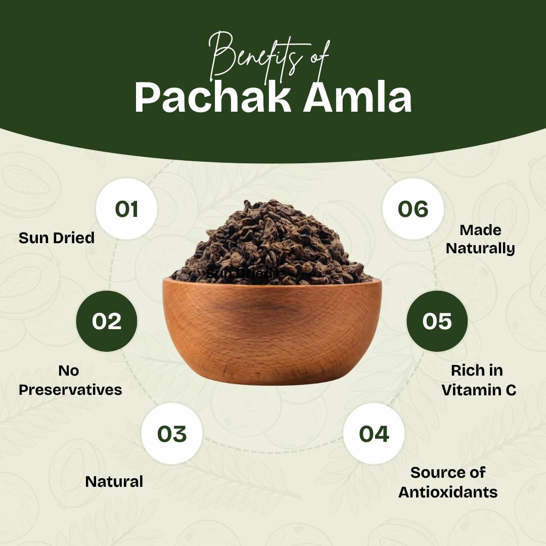 Vedcare Amla Pachak Candy | Dried Chatpata Amla, Digestive Salted Amla | Natural & Sun-Dried Indian Gooseberry | Sour & Tangy