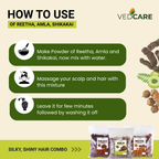Vedcare Whole Dried Amla, Reetha & Shikakai Combo | Natural Hair Cleanser