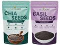 Vedcare Chia & Basil Seeds Combo For Weight Loss | Fiber Rich Superfoods Chia Seeds, Basil Seeds (2 x 250 g)