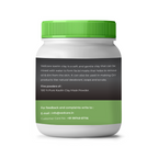 Vedcare kaolin clay powder container with green lid and label on a white background