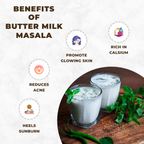 Butter milk masala with health benefits on a white background