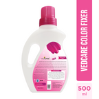 Vedcare Color Fixer bottle with pink cap and label on a white background