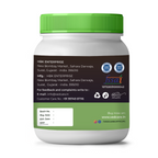 Vedcare supplement jar with green lid and label on a white background