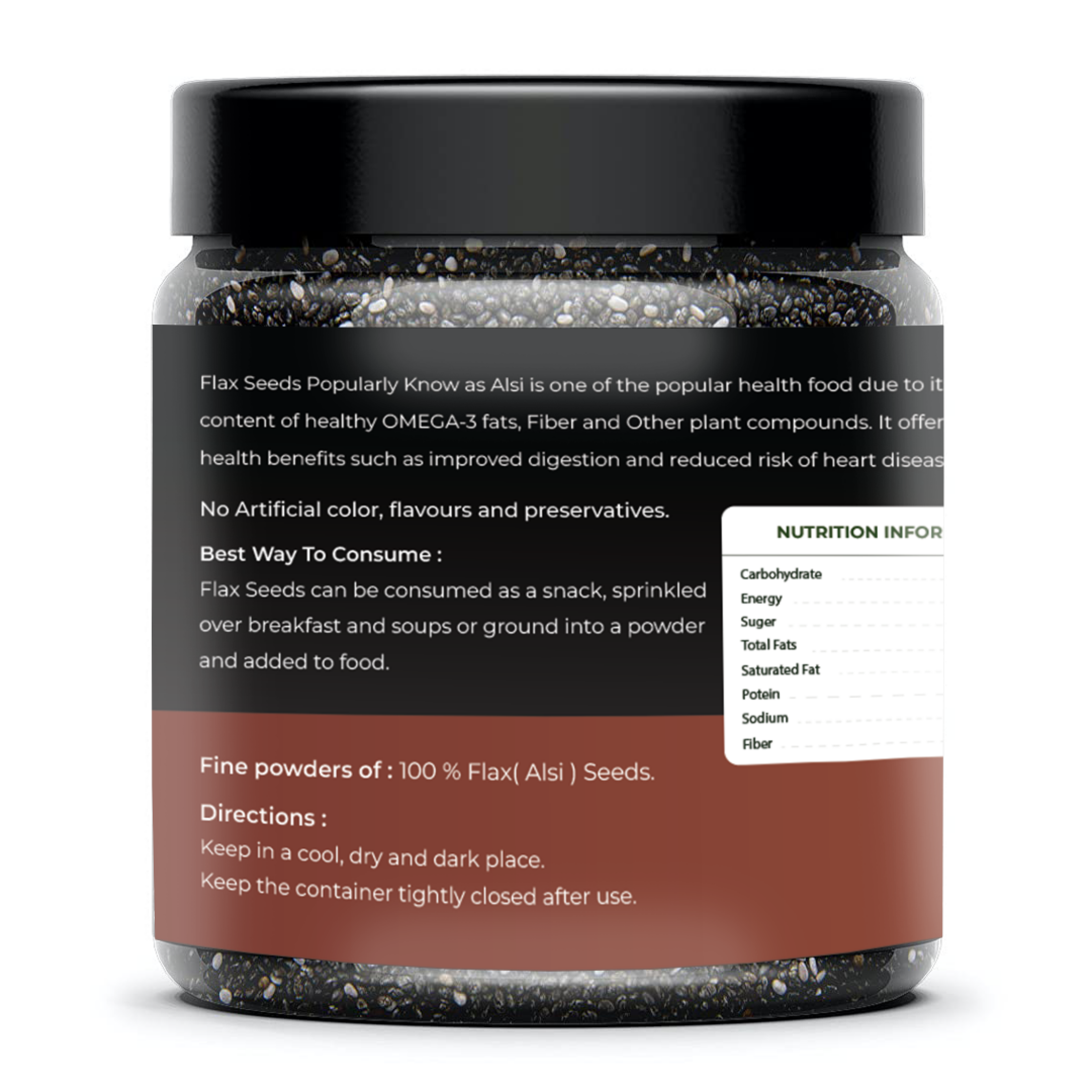 Vedcare Raw Flax Seeds | Alsi