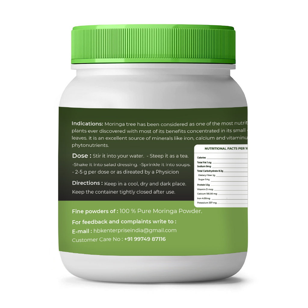 White container with green lid and label on a white background