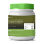 White container with green lid and label on a white background