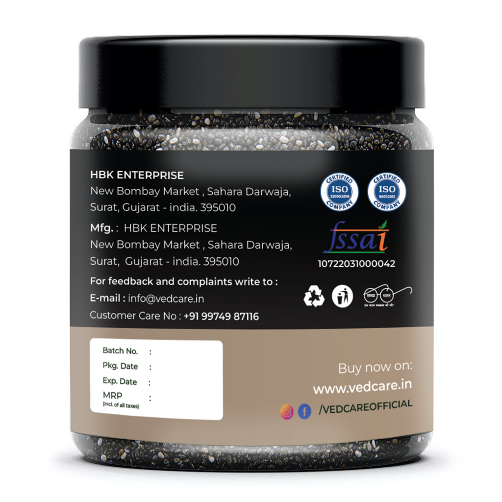 Jar with black lid and detailed label on a white background
