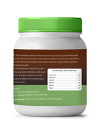 Container with green lid and label on a white background