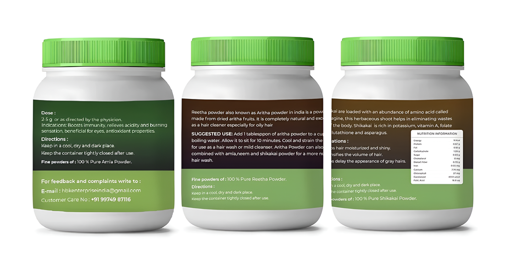 Three white jars with green lids on a white background