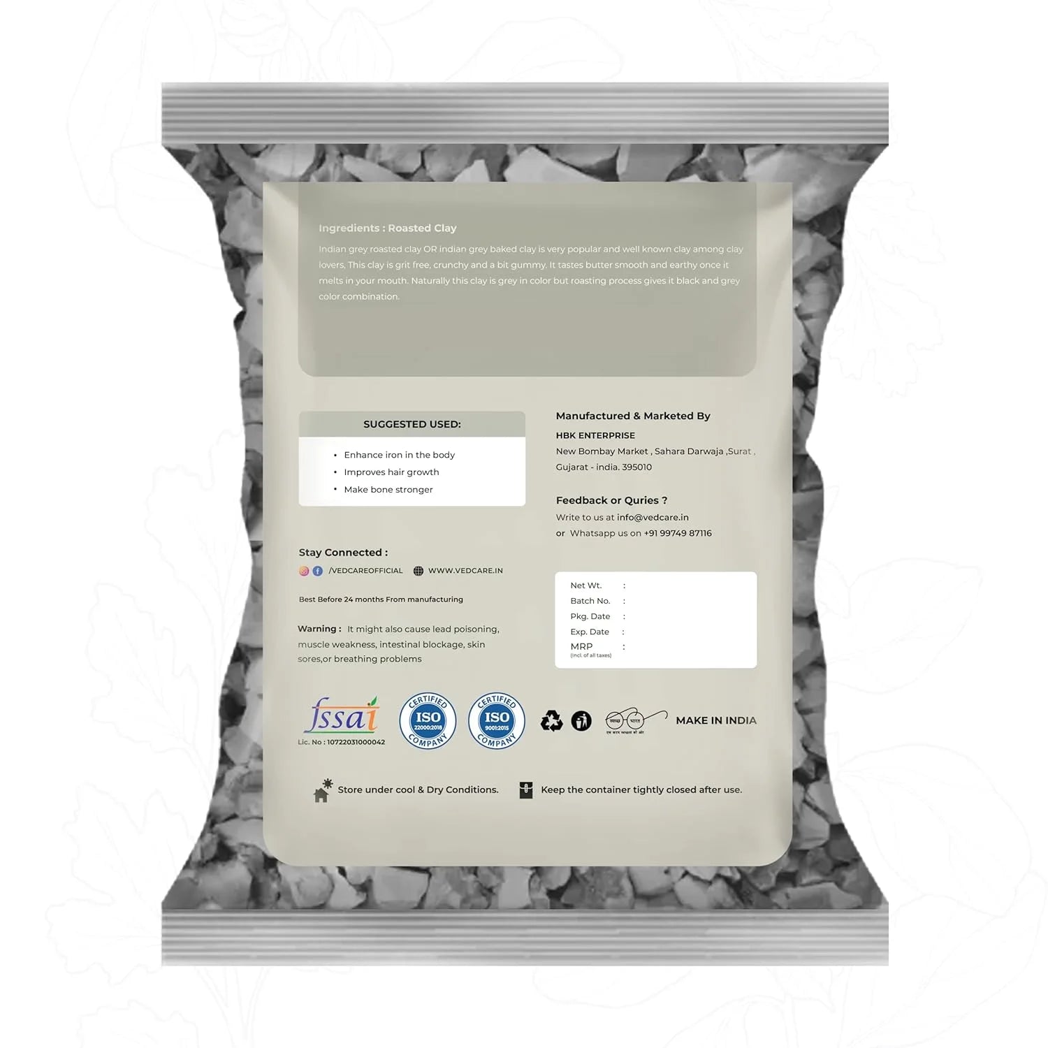 Back view of a product packaging with text and logos on a white background