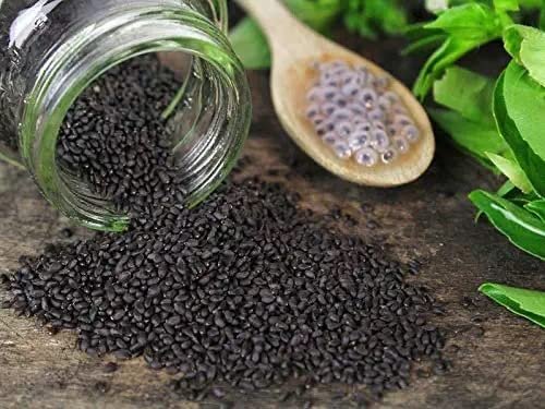 Vedcare Raw Basil Seeds 250g Tukmaria Seeds Sabja Seeds Seeds