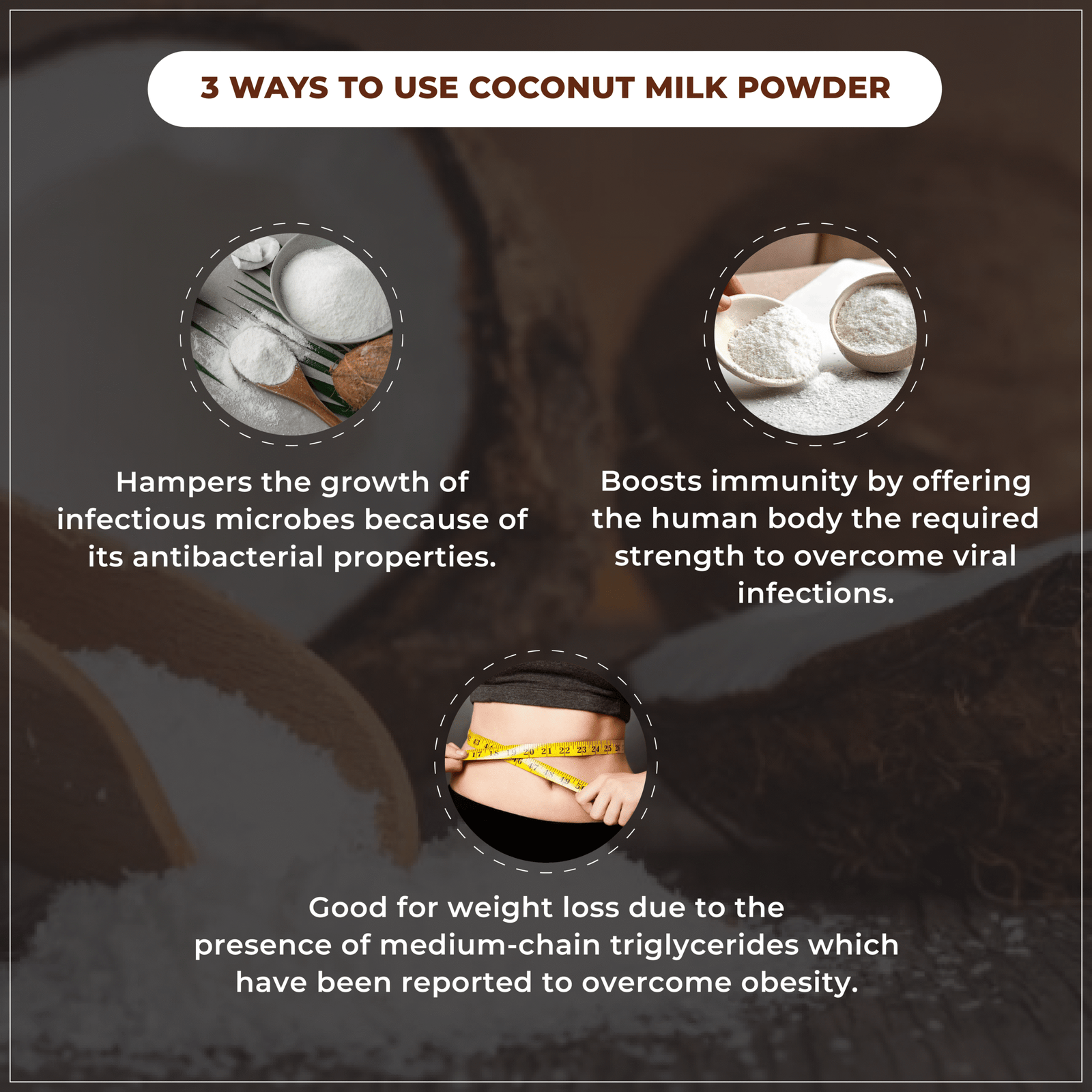 Vedcare Coconut Milk Powder, 200gm - Image 6