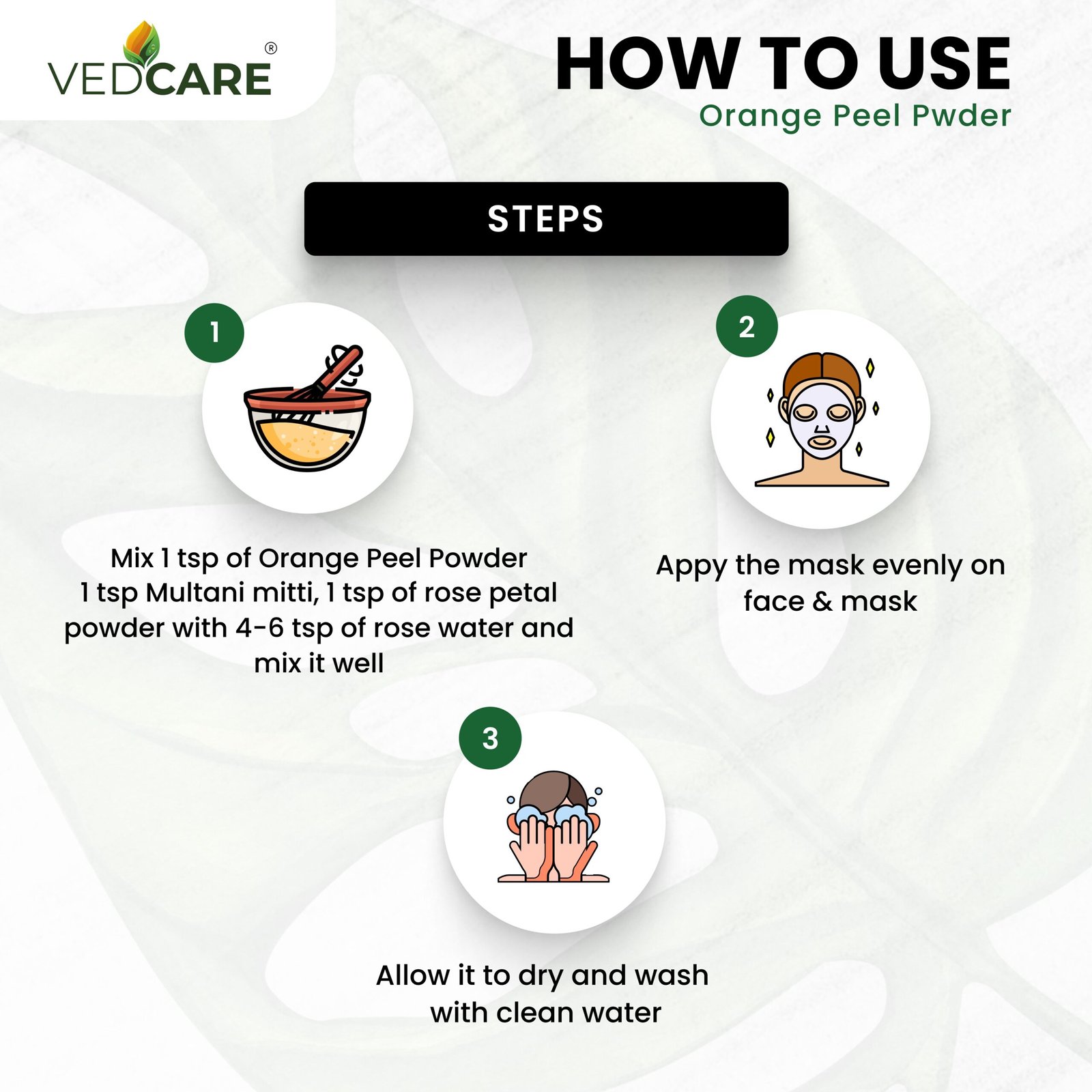 Vedcare Orange Peel Powder, 200gm - Image 5