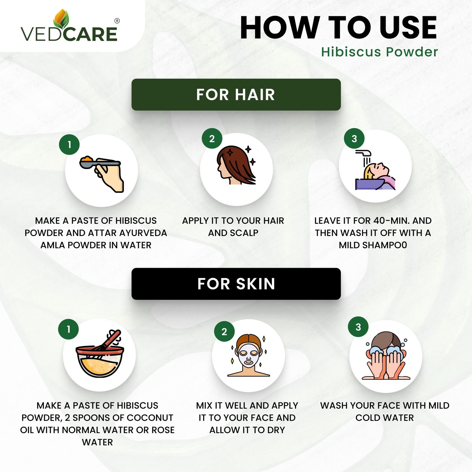 Vedcare Hibiscus Flower Powder, 200gm - Image 6